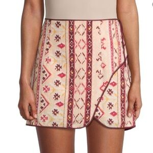 NEW Free People Cleo Geometric-Print Skirt Size 2